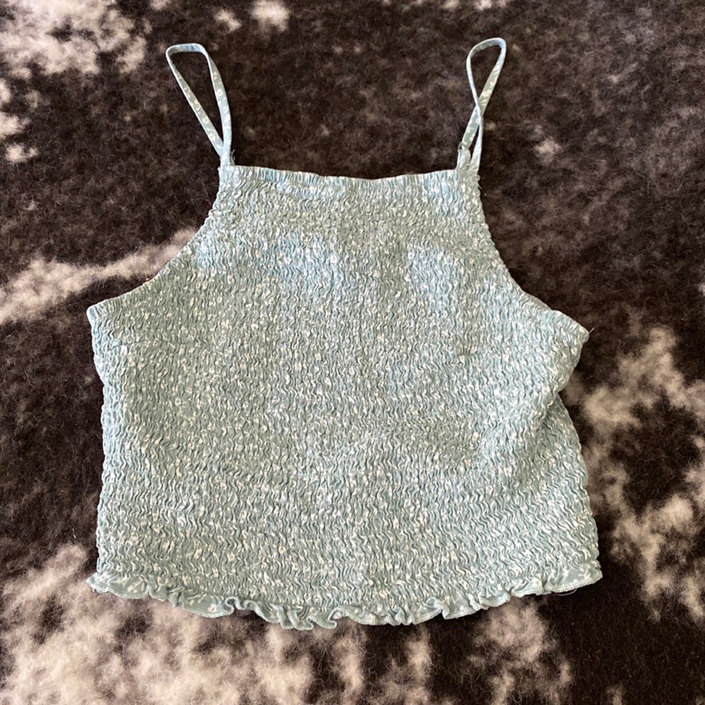 Hollister Rushed Tank Green with White Speckles